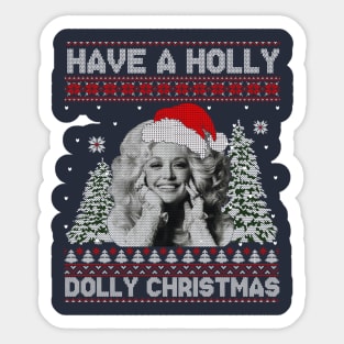 Have A Holly Dolly Christmas Sticker